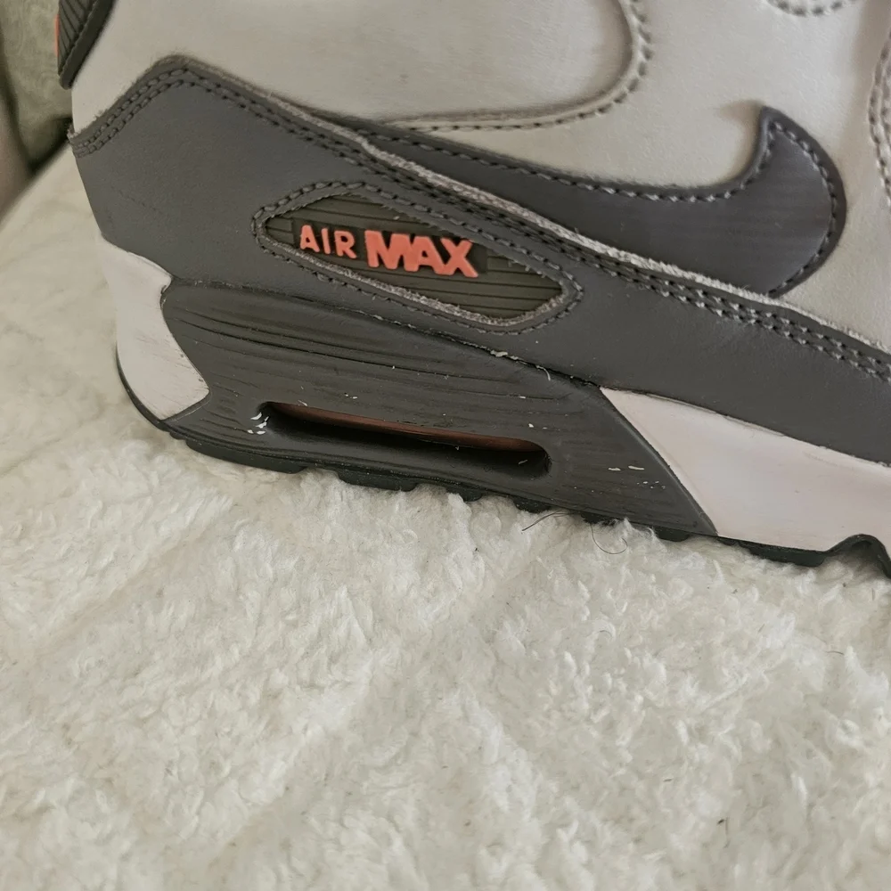 Nike Air Max Gray and Orange Sneakers